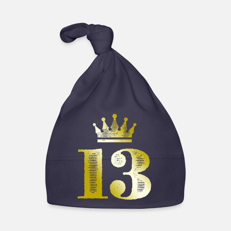 13 Chiffre Couronne Or Bonnet bio Bébé