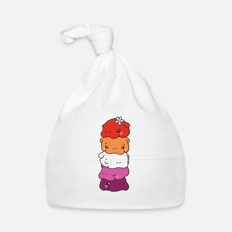 Lesbian Flag Pride LGBTQ doux Hippo Bonnet bio Bébé
