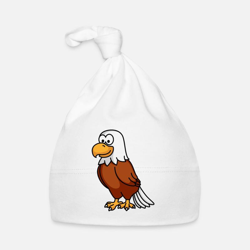 Adler Comic Tier - Baby Bio-Mütze - Weiß