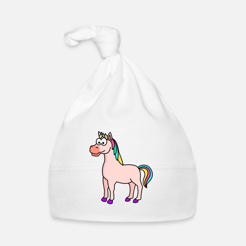 Einhorn Comic Tier Baby Bio-Mütze