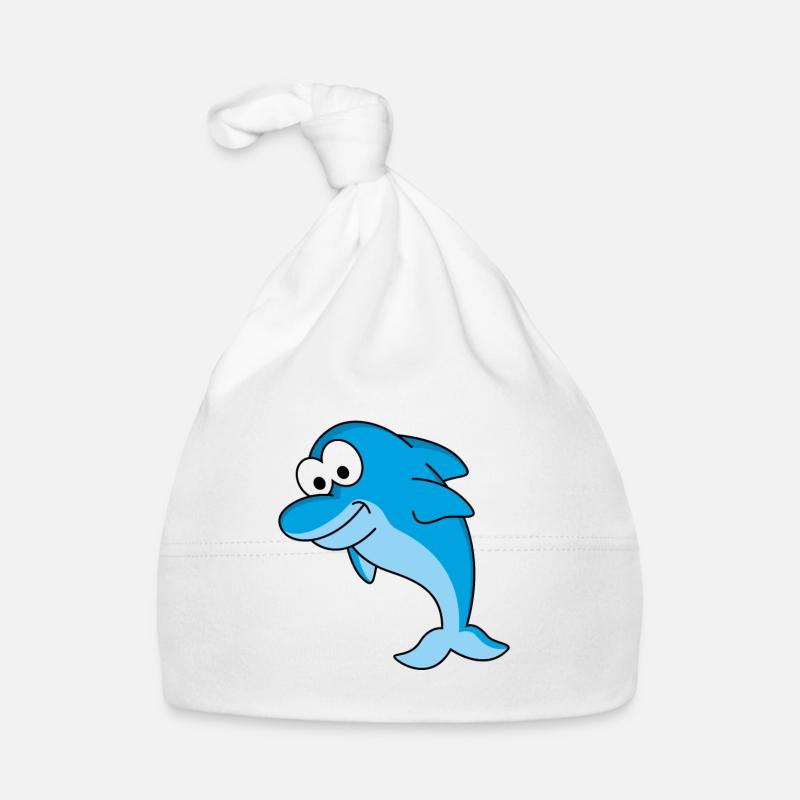Dolphin Comic Animal Organic Baby Cap