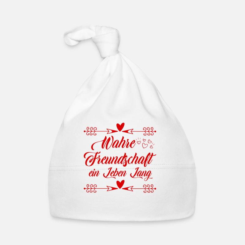 Freundschaft Spruch Baby Bio-Mütze