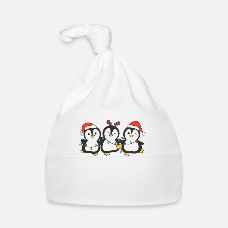 Pingouins Animaux de Noël Mignons Pingouins Bonnet bio Bébé