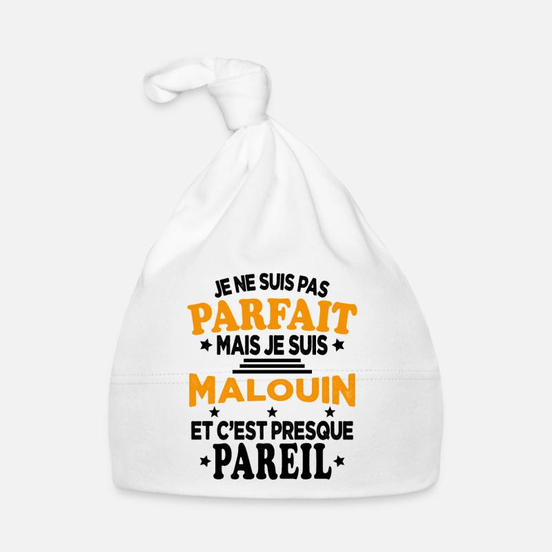 Pas Parfait Je Suis Malouin Et C'est Pareil - Bonnet bio Bébé - blanc