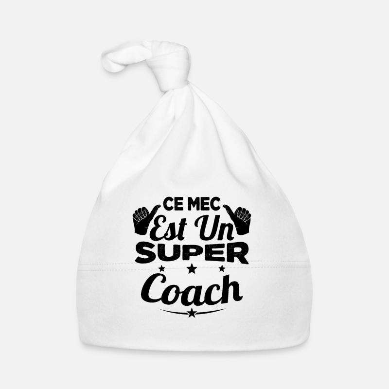 Ce Mec est un Super Coach Cadeau Bonnet bio Bébé