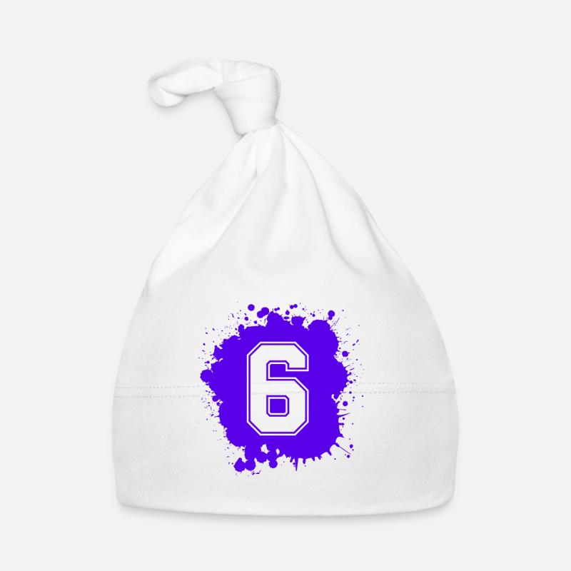 6 Zahl Klecks Baby Bio-Mütze
