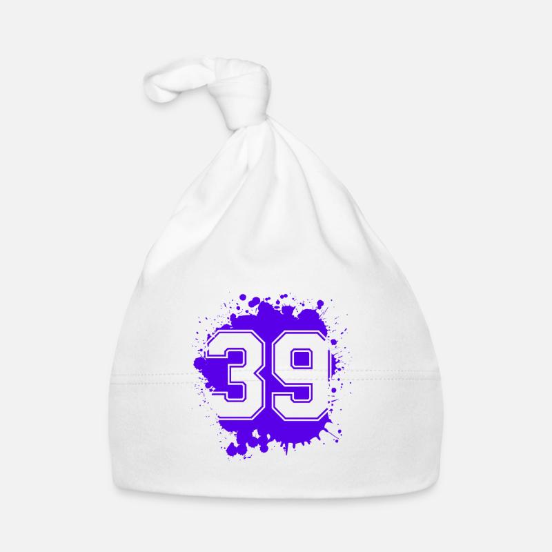 39 Zahl Klecks Baby Bio-Mütze
