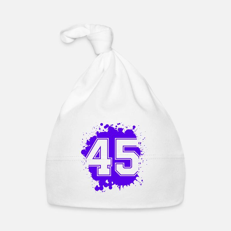 45 Zahl Klecks Baby Bio-Mütze