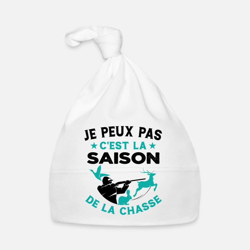 C'est La Saison De La Chasse Humour Chasseur Bonnet bio Bébé