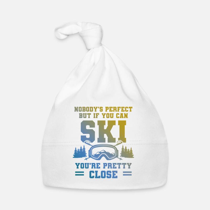No one is perfect skiing Organic Baby Cap