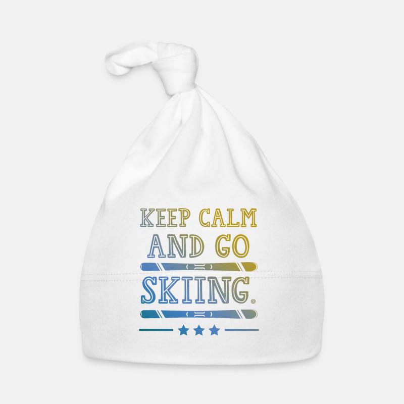 Keep calm ski Baby Bio-Mütze