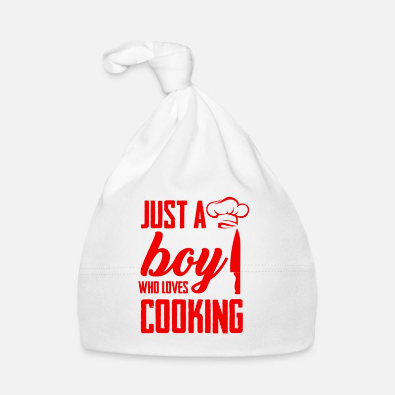 Le garçon adore cuisiner Bonnet bio Bébé
