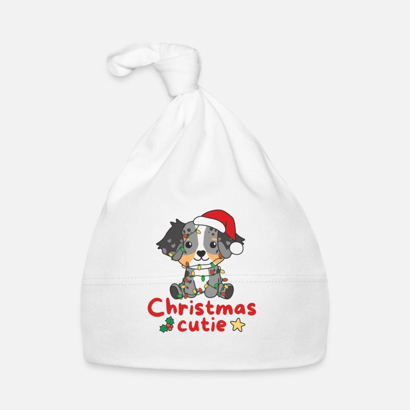 Australian Shepherd Hunde Christmas Cutie Baby Bio-Mütze