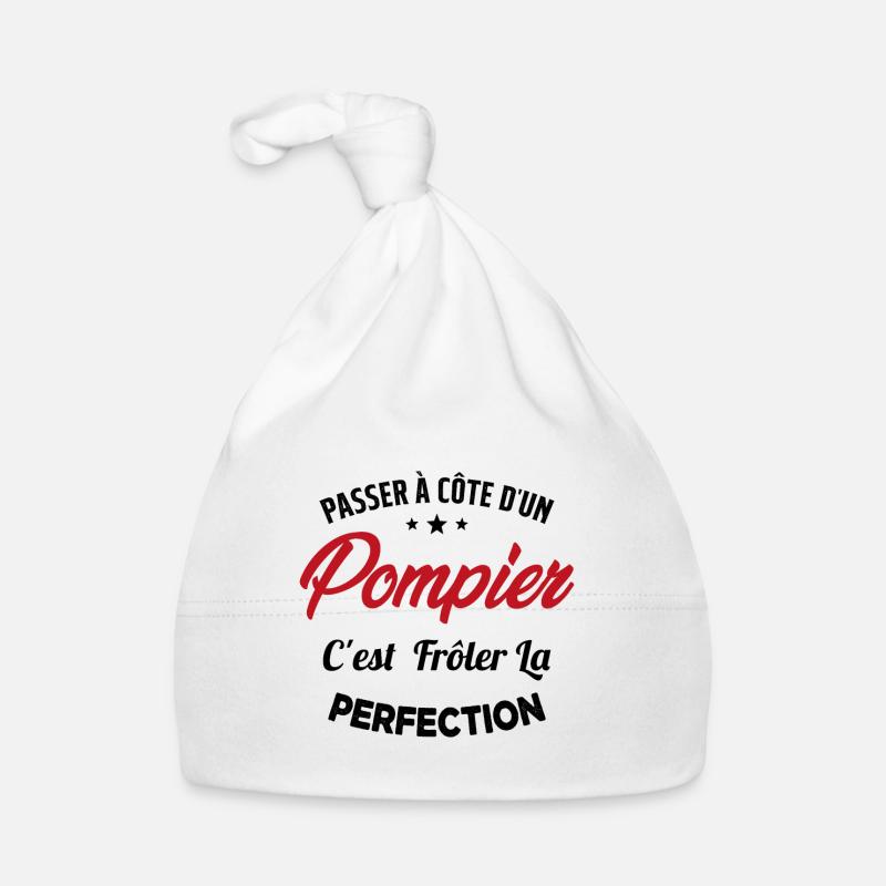 Passer à Côté d'un Pompier Humour Cadeau Pompier Bonnet bio Bébé