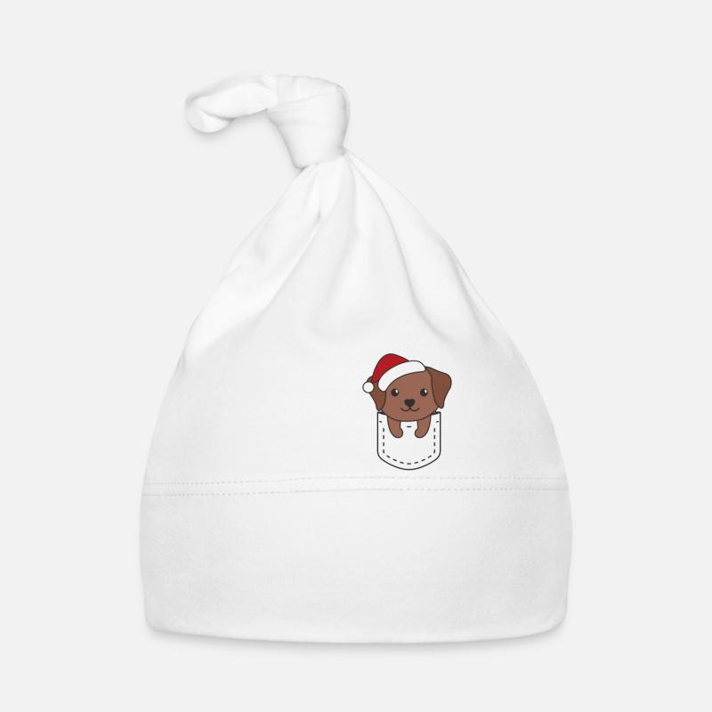 Fröhliche Weinachten süßer Labrador Brusttasche Baby Bio-Mütze