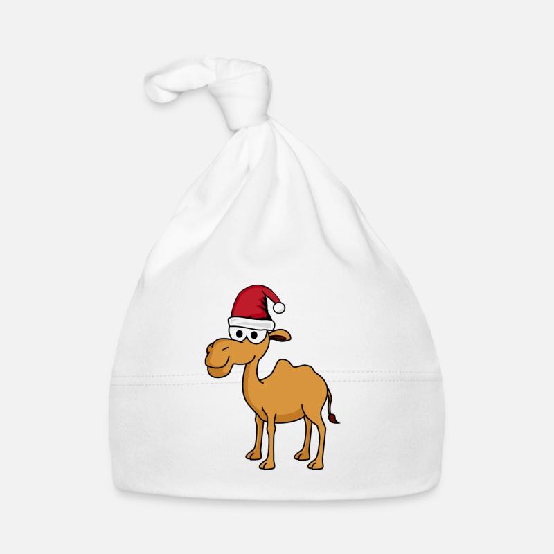 Camel Comic Christmas - Bonnet bio Bébé - blanc