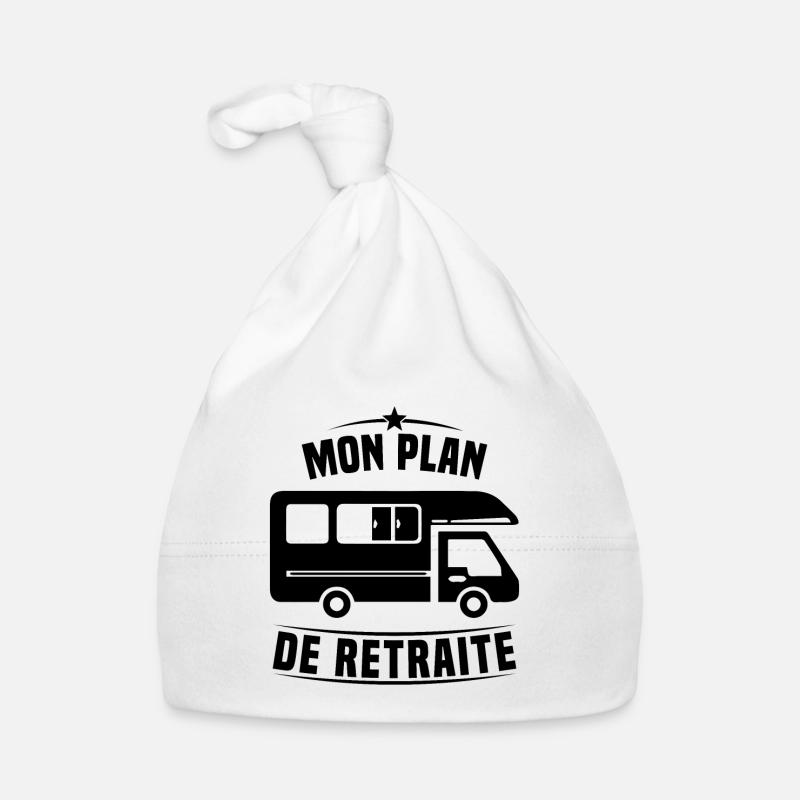 Mon Plan de Retraite Camping Car Humour Cadeau Bonnet bio Bébé