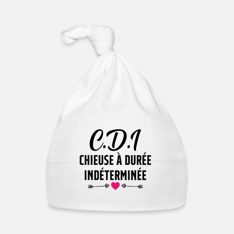 CDI Chieuse à durée indéterminée cadeau humour Bonnet bio Bébé