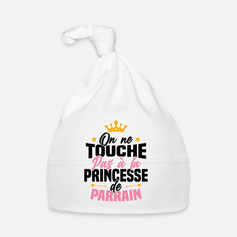 On ne touche pas à la princesse de parrain Bonnet bio Bébé
