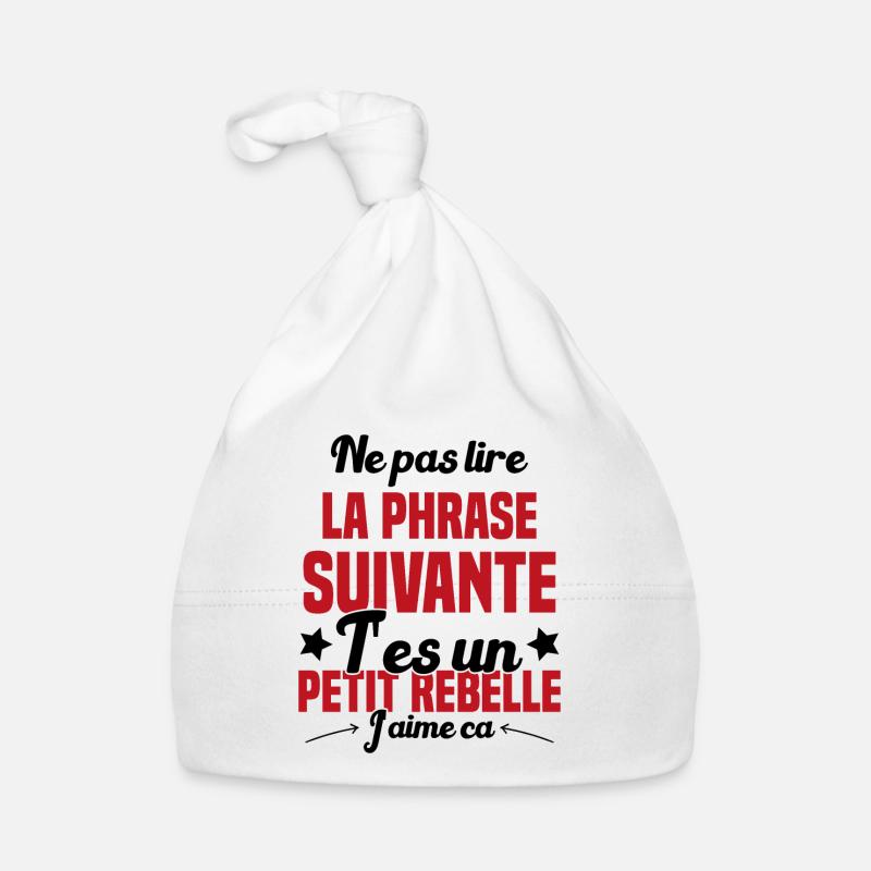 Ne pas lire la phrase suivante Bonnet bio Bébé