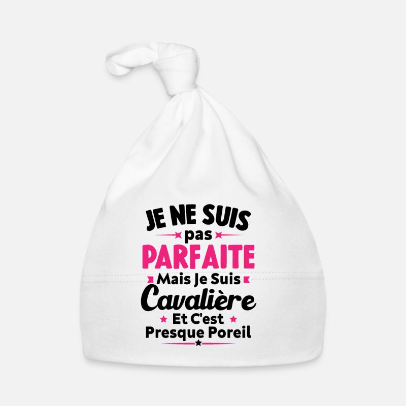 Pas parfaite mais je suis cavalière Bonnet bio Bébé