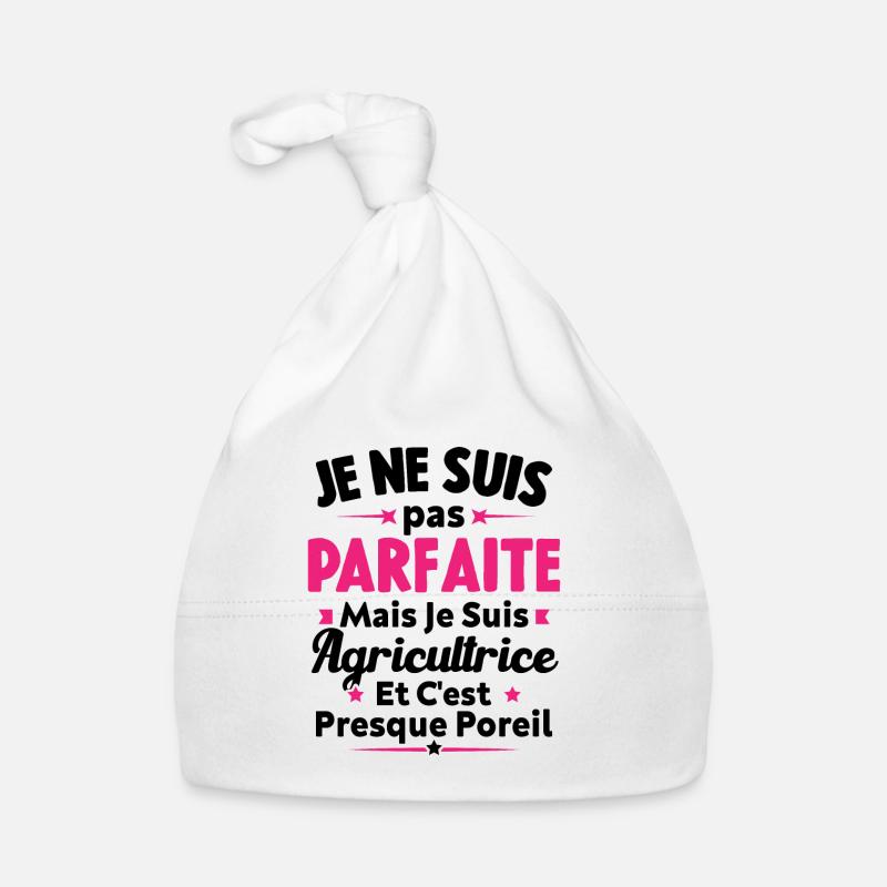 Pas parfaite mais je suis Agricultrice Bonnet bio Bébé