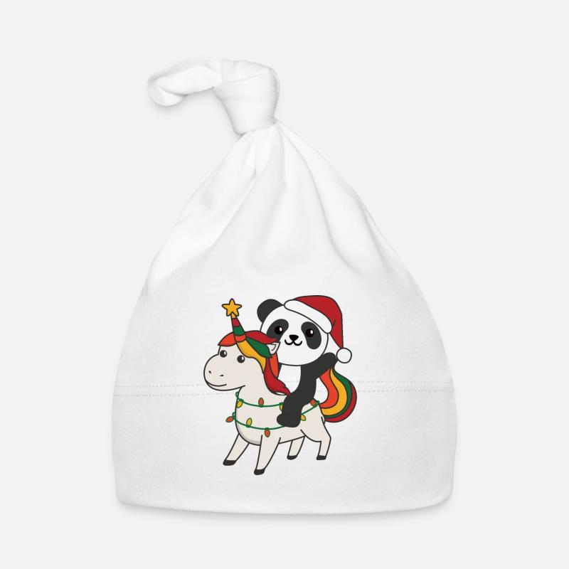 Licorne de Noël Panda Joyeux Noël Licorne Bonnet bio Bébé