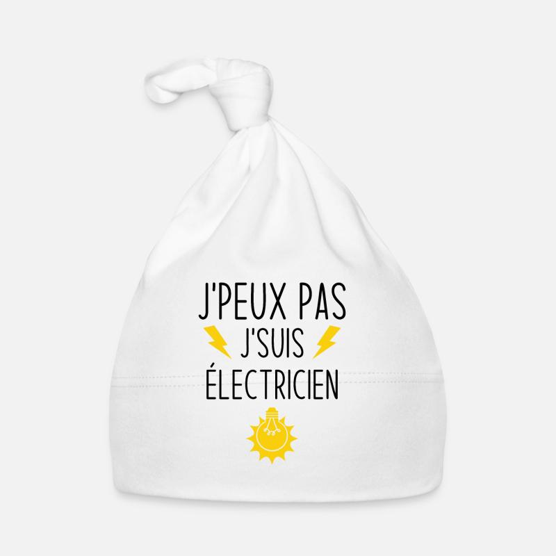J'peux pas j'suis électricien Bonnet bio Bébé