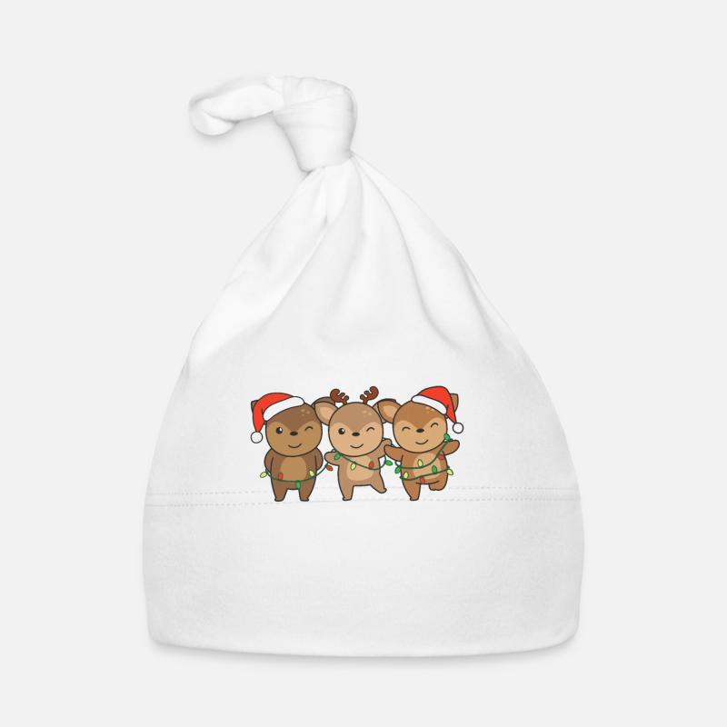 cerf Noël animaux de Noël mignon cerf Bonnet bio Bébé