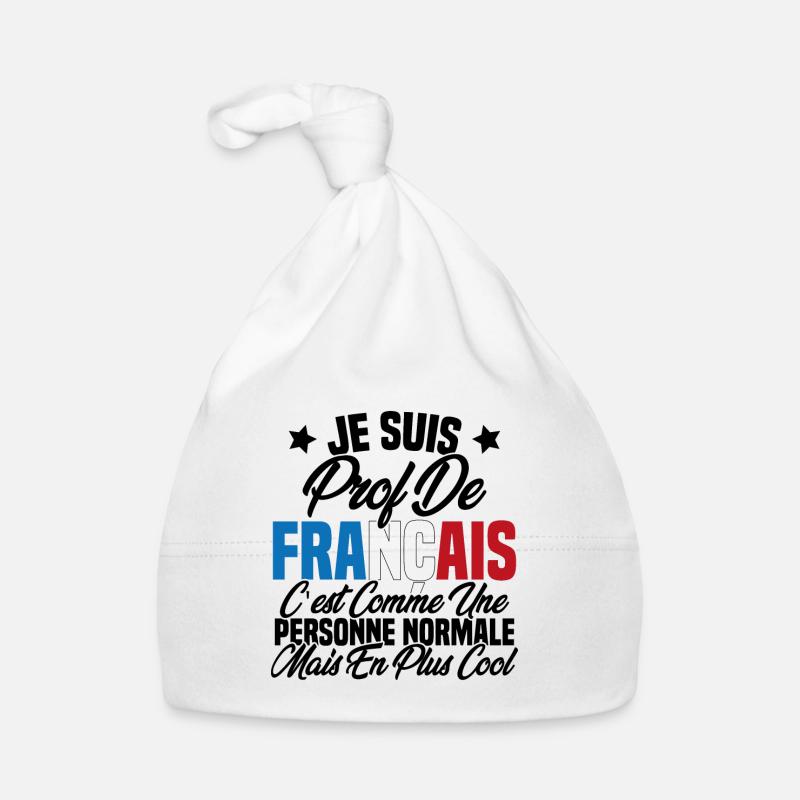 Je suis prof de français Cadeau Prof Bonnet bio Bébé
