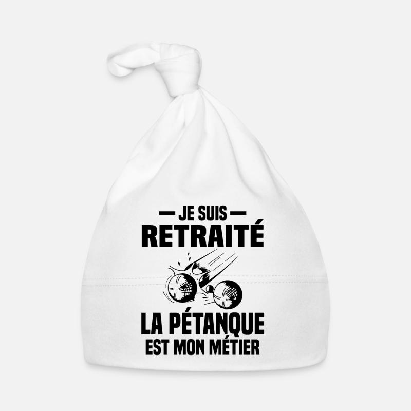 Retraité et bouliste Cadeau Bonnet bio Bébé