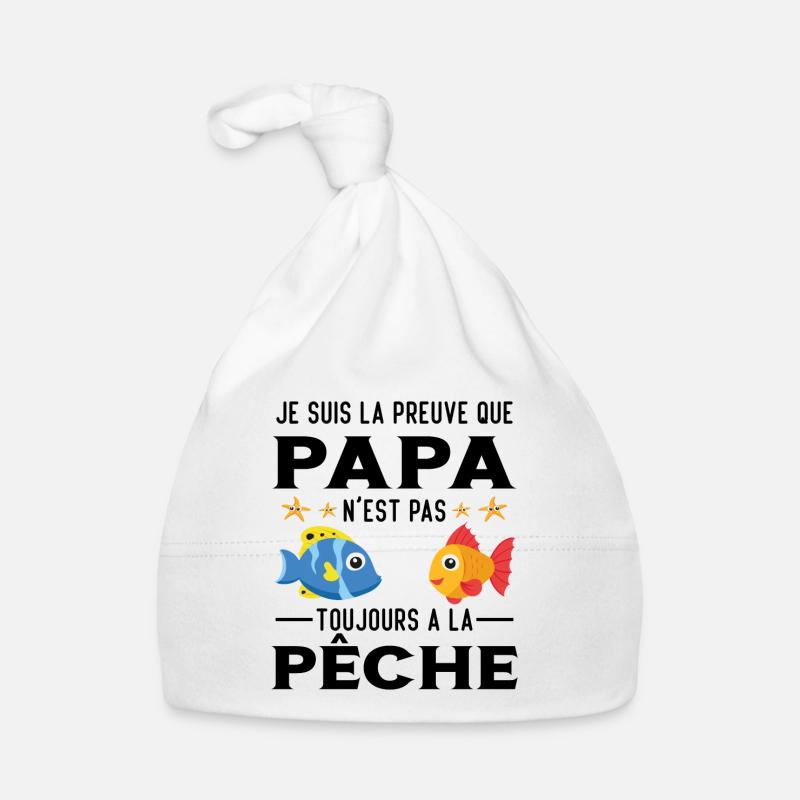 Papa Pêche Pêcheur Bébé Nourrisson Naissance Bonnet bio Bébé