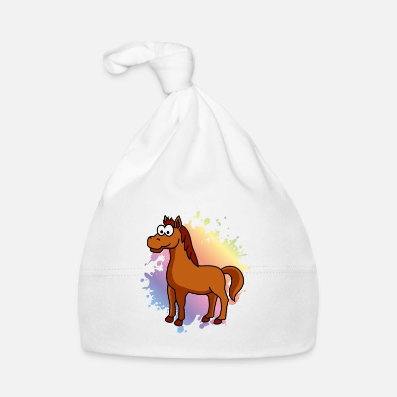Horse Comic Animal Organic Baby Cap