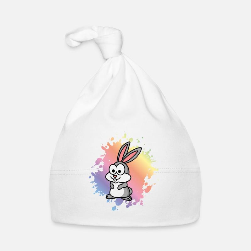 Hase Comic Tier Baby Bio-Mütze