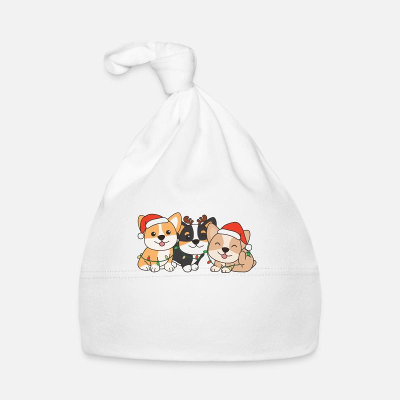 Corgi Animaux de Noël Chiens mignons Bonnet bio Bébé