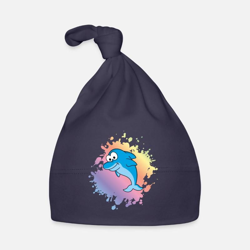 Dolphin Comic Animal Organic Baby Cap