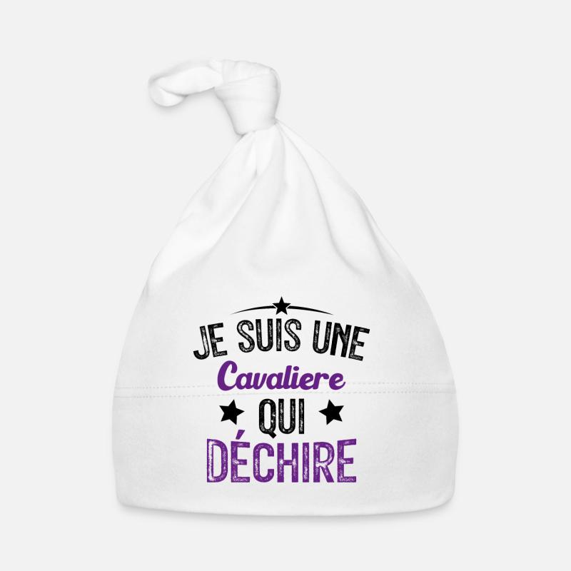 Je suis une Cavalière Qui Déchire Bonnet bio Bébé