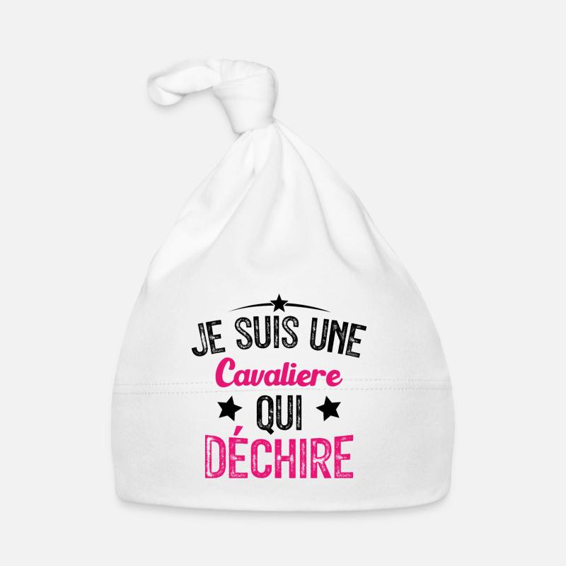 Je suis une Cavalière Qui Déchire Bonnet bio Bébé