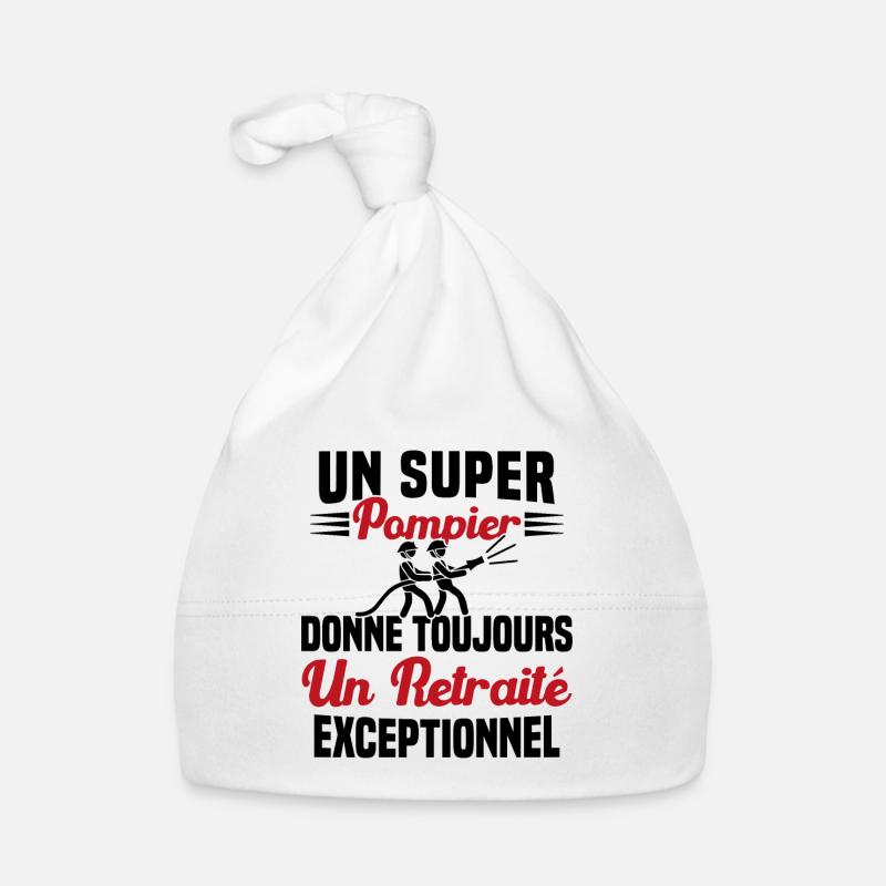 Un super pompier retraité exceptionnel humour Bonnet bio Bébé