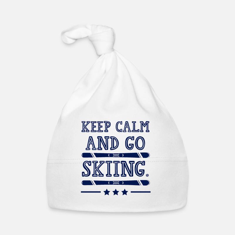 Keep calm ski Organic Baby Cap