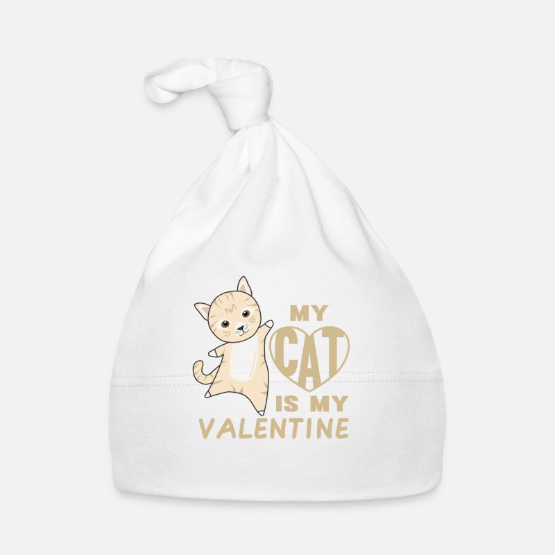 Mon chat est mon chat mignon de la Saint-Valentin pour la Saint-Valentin Bonnet bio Bébé