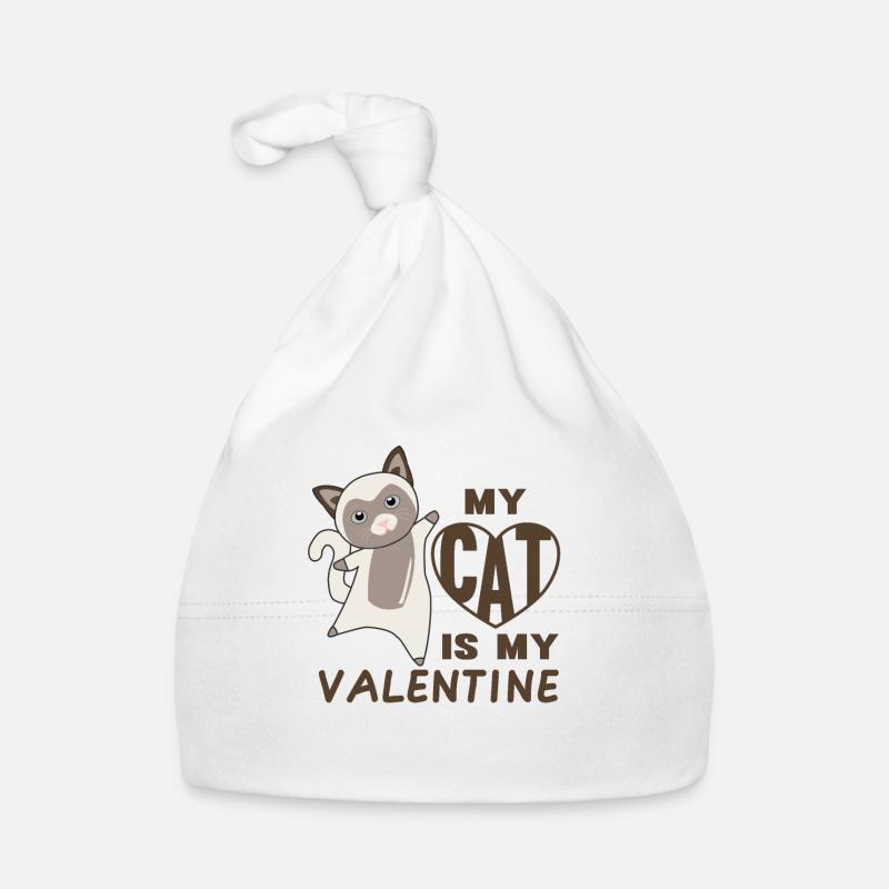 Mon chat est mon chat mignon de la Saint-Valentin pour la Saint-Valentin Bonnet bio Bébé