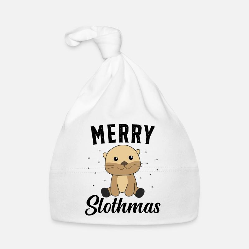 Faultier Weihnachten Weihnachtsgeschenk Baby Bio-Mütze