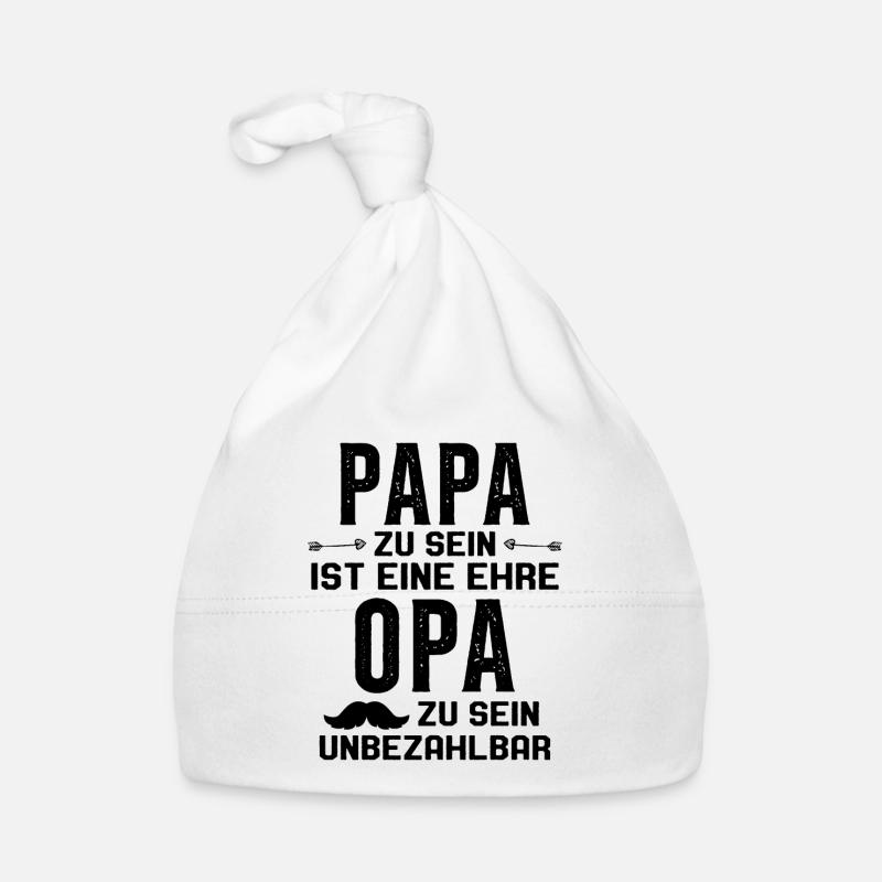 être papa est un honneur être papy n'a pas de prix Bonnet bio Bébé