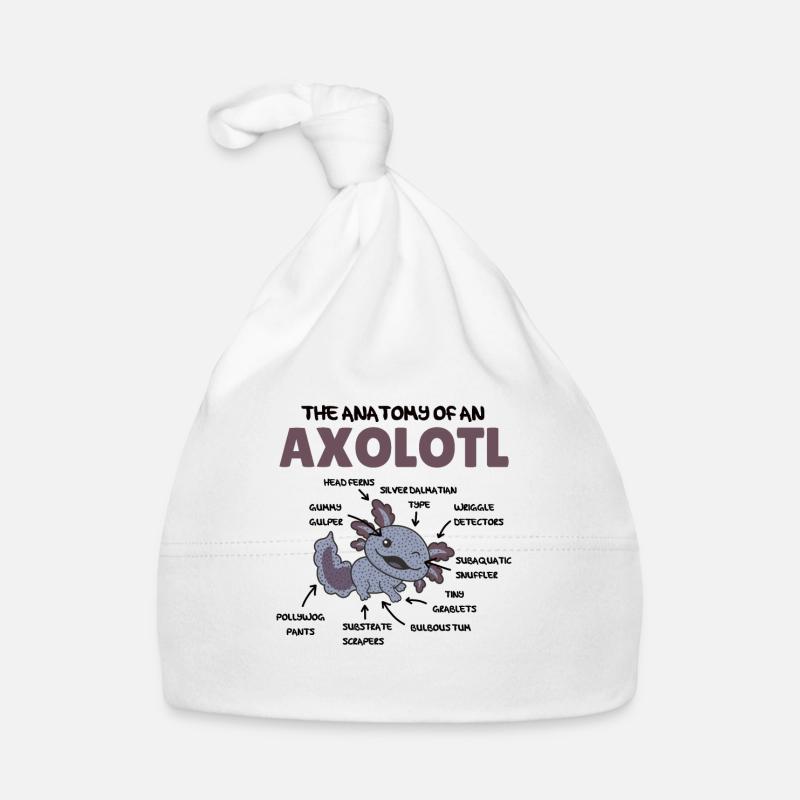 Axolotl Explication Anatomie d’un Axolotl Bonnet bio Bébé
