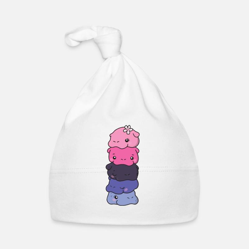 Omnisexual Flag Pride LGBTQ Cute Hippo Bonnet bio Bébé