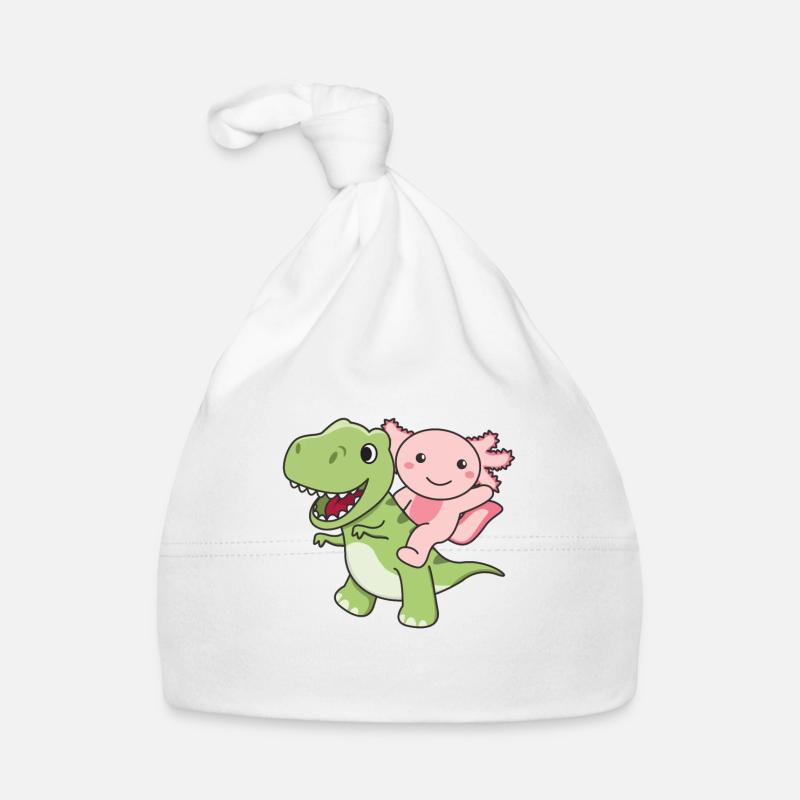 Axolotl monte sur le dino sucré T-Rex avec axolotls Bonnet bio Bébé