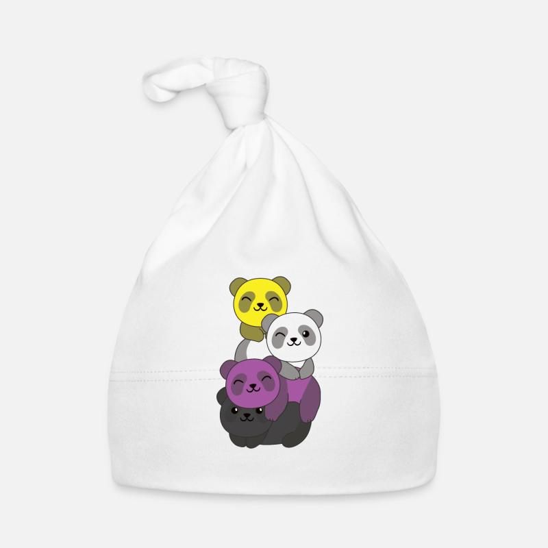 Nonbinary Flag Pride LGBTQ Cute Panda Bunch Organic Baby Cap