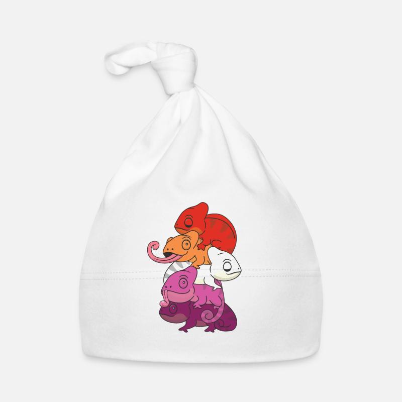 Lesbian Flag Pride LGBTQ Chameleon Bunch Bonnet bio Bébé