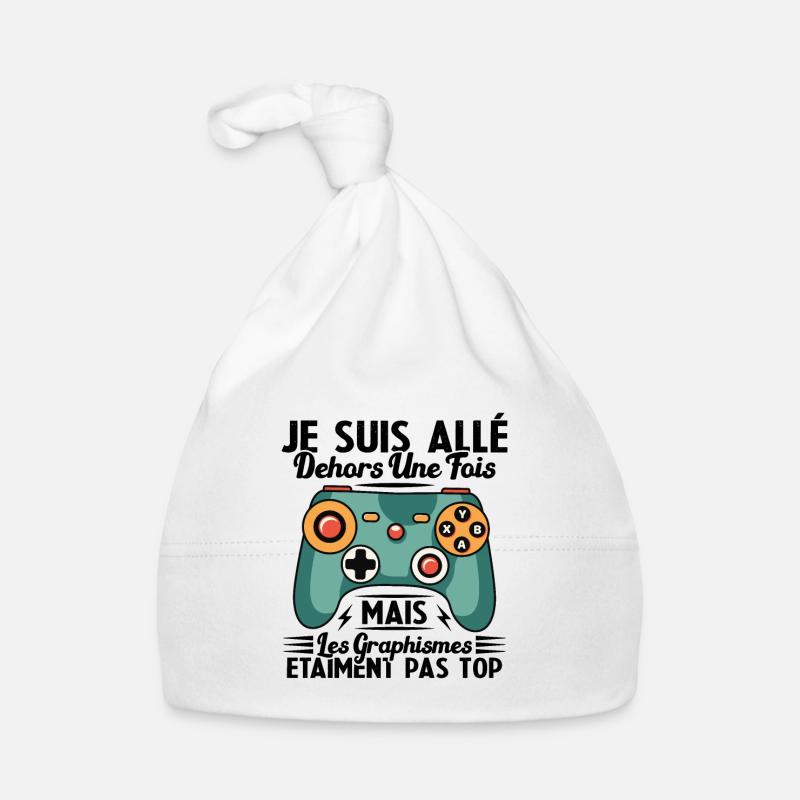 Cadeau Humour Console Graphisme Jeux Vidéo Bonnet bio Bébé